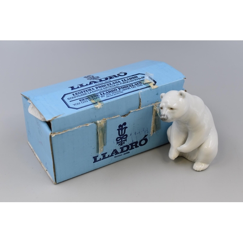 242 - Boxed Lladro Seated Polar Bear Figurine (4