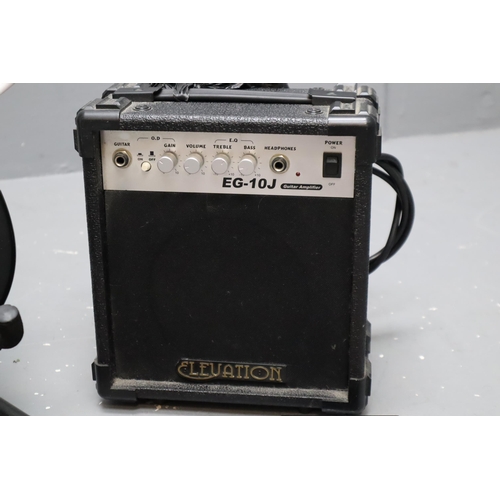 510 - Elevation Electric Guitar Comes With EG-10J Guitar Amplifier, Stand and Headphones (3' 2