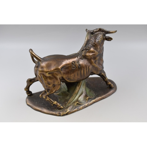 344 - Brass Bull Figurine (8