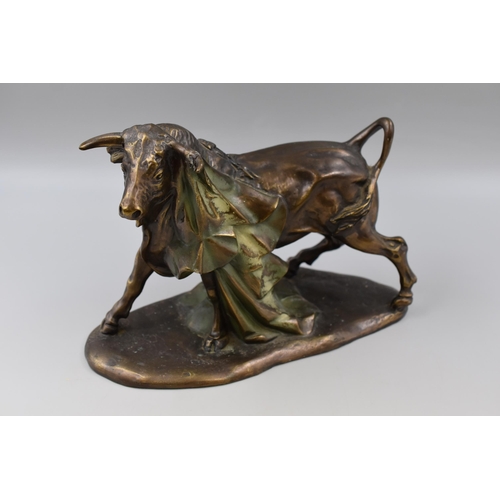 344 - Brass Bull Figurine (8