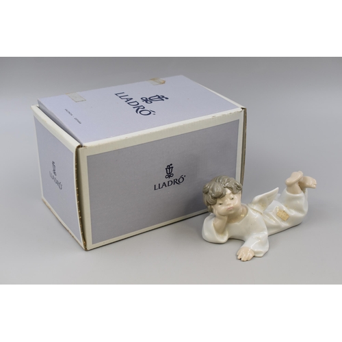 246 - Boxed Lladro Angel Laying Down Figurine No 4541 (3