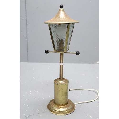 345 - Vintage Mid-Century Brass Street Light Style Floor Lamp Approx 22