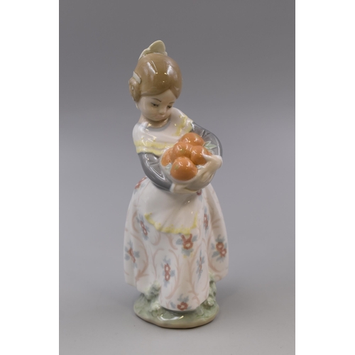 247 - A Boxed Lladro Orange Seller Porcelain Figurine No 4841  Approx. 7