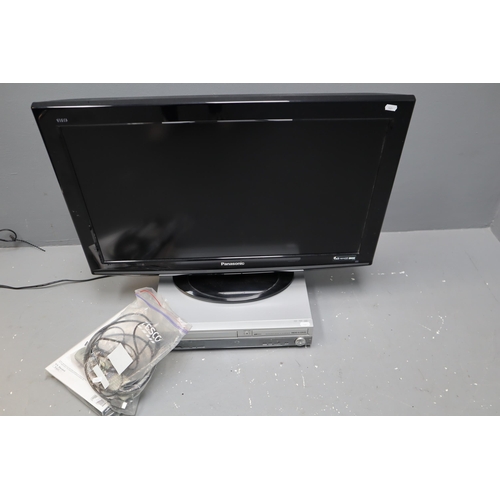 458 - Panasonic TX-L32X10B LCD Television Complete with Remote Control and a Panasonic DMR-EX95V Combinati... 