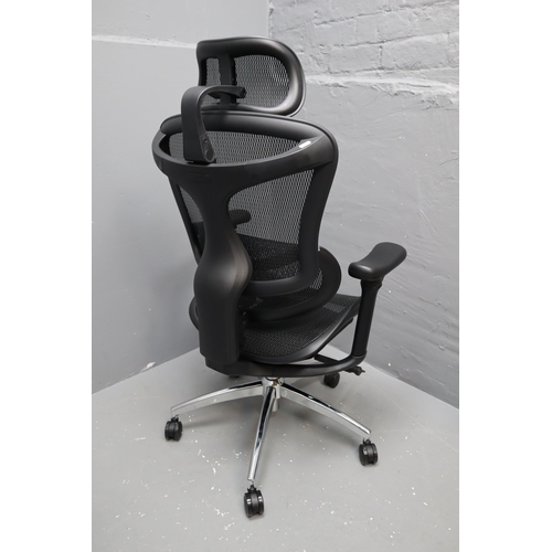 525 - Brand New High End Sihoo Ergonomics Task Office Chair Featuring Adjustable Headrests, Lumbar Support... 