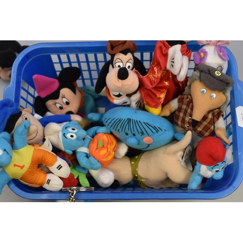 466 - Collection of Various Collectible McDonalds Happy Meal Soft Toys to Include, Smurfs, Disneyland Pari... 