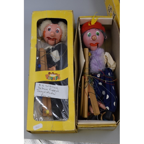 468 - Four Vintage Pelham Puppets All Complete in Boxes