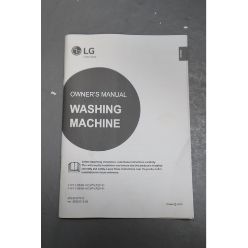 568 - LG Inverter Direct Drive 6Kg Slimline Washer A+++ Rated complete with Booklet, Powers on when tested... 