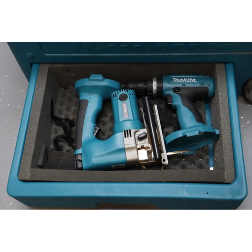 542 - Large Makita Tool Box to Include Power Tools Such as Cordless Jig Saw, Cordless Circular Saw, Cordle... 