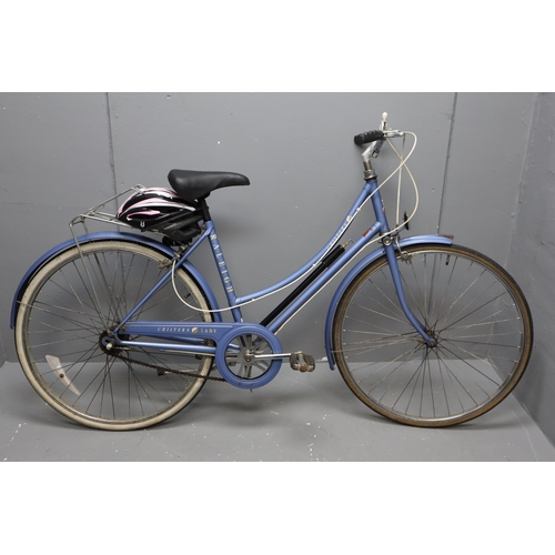 544 - A Vintage Raleigh Chiltern Three Speed Ladies Bike, With Helmet. No Postage