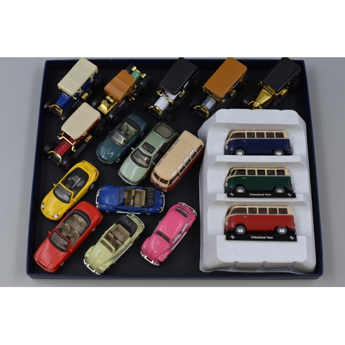 365 - Collecton of Diecast Miniture Vehicles to Include Volkswagon and More, Playworn