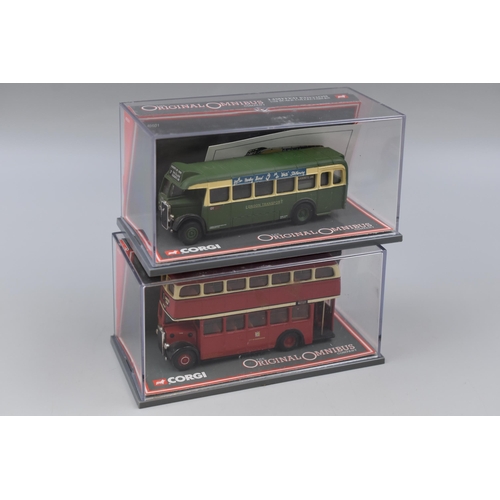 474 - Five Corgi Original Omnibus Limited Edition 1:76 Scale Die Cast Buses. Includes Leyalnd PD2, Bristol... 