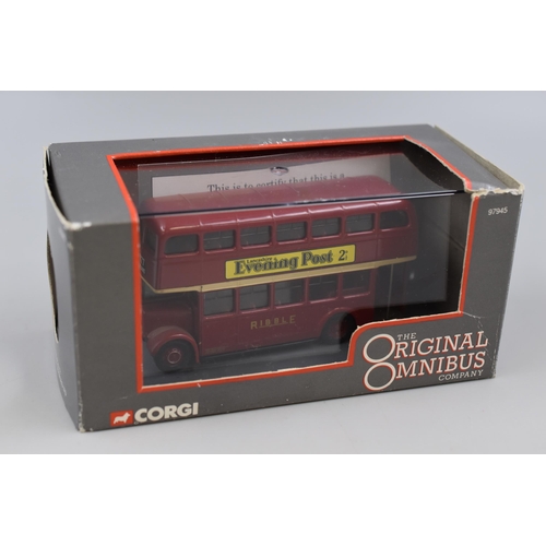 474 - Five Corgi Original Omnibus Limited Edition 1:76 Scale Die Cast Buses. Includes Leyalnd PD2, Bristol... 