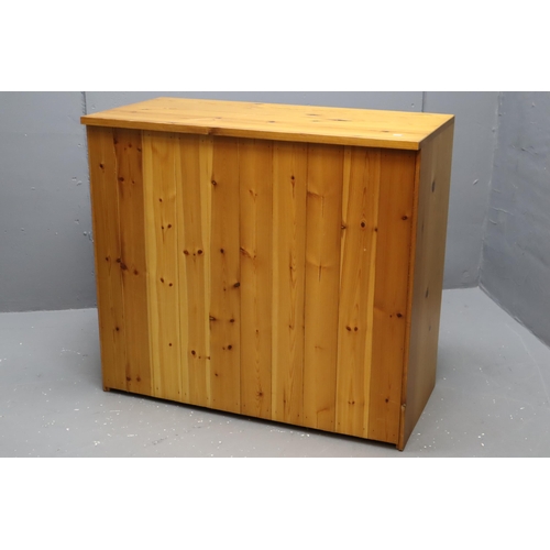 551 - Fine Quality Solid Pine Five Drawer Unit Dressed with Solid Brass Handles approx 36