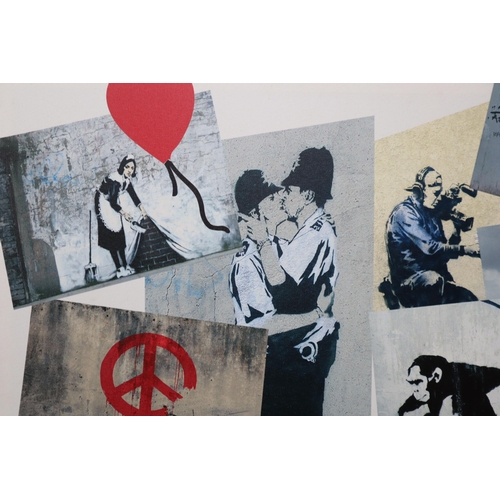 582 - Banksy's Artwork on a Large Canvas (35