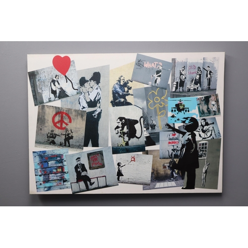 582 - Banksy's Artwork on a Large Canvas (35