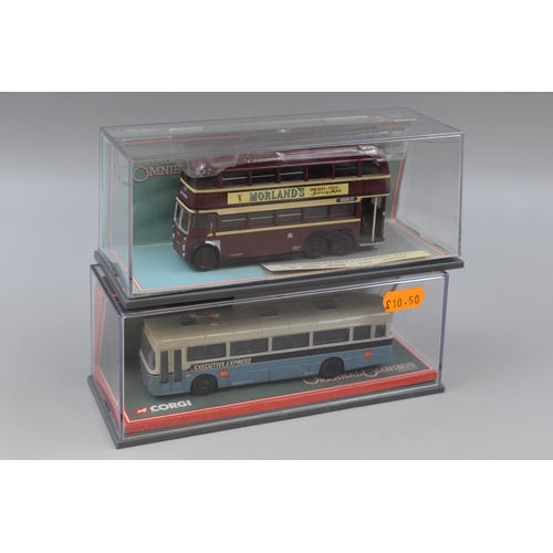 481 - Five Collectable Corgi Original Omnibus Limited Edition 1:76 Scale Die Cast Buses. Includes Sunbeam ... 