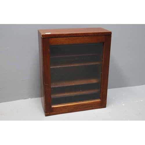 377 - Small Four Shelved Wooden Display Cabinet (22 1/2