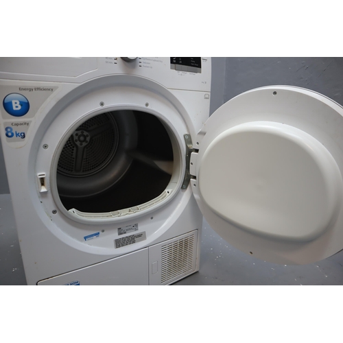 557 - Beko 8Kg Tumble Dryer B Rated Model Number DCX83100W Powers on when tested ***NO POSTAGE***