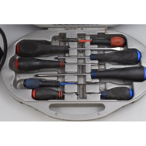 601 - Cased Screwdriver Set and a Masterplug Workpower 25mtr Extension Lead