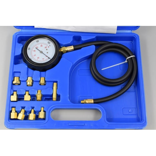 619 - New Oil Pressure Gauge Complete with Accessories and Case