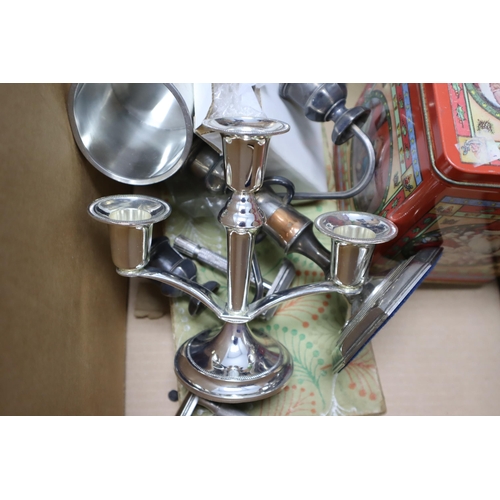 720 - Mixed Selection Including Silver Plated Candle Holder, Beige Flecked Ceramic Vase and More