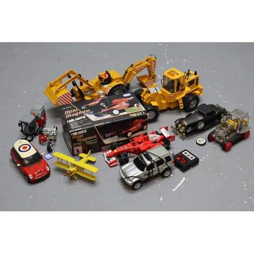 691 - Collection of Various Battery Operated And Remote Controlled 'Nikko' Mini Magnum vehicles, All Untes... 