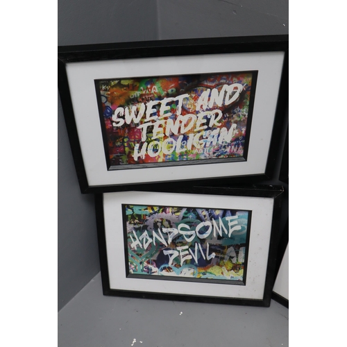 722 - Nine Framed Art Collages of Different The Smiths Songs to Include How Soon Is Now?, Handsome Devil, ... 