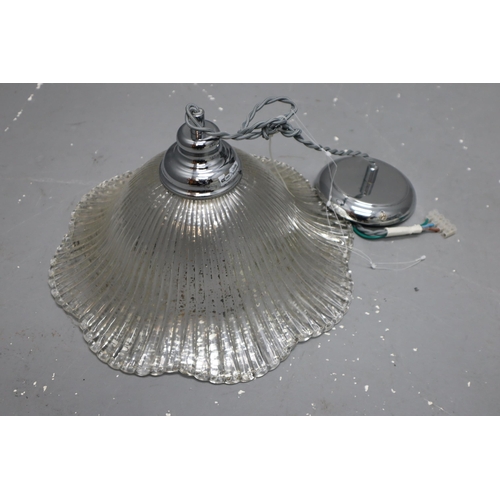 724 - A Selection of Five Light Fittings and Candle Holders To Include Crystal Effect Light Fitting, Flora... 