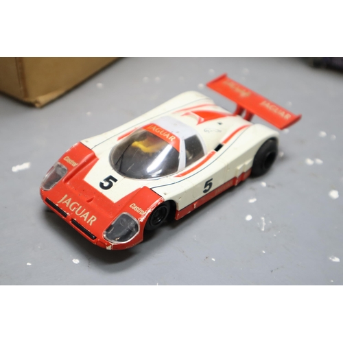 698 - Large Collection of Scaclextric Track with 1 Jaguar Scalextric Car Plus a Boxed Radio Control Racing... 