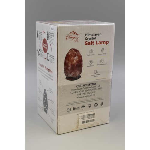 406 - Brand New In Sealed Box Himalayan Crystal Salt Lamp , Helps to Relive Stress, Improves Sleep, Reduce... 