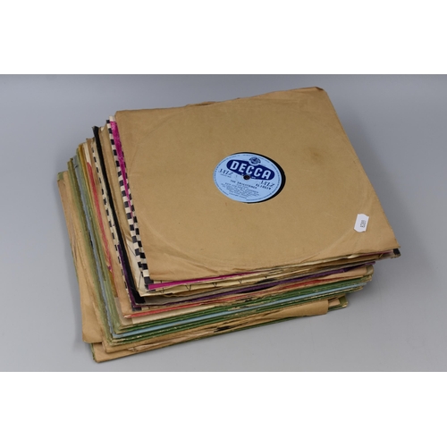 442 - Selection of 78 RPM Shellac Records including JAZZ, Lonnie Donegan, Dean Martin, Pat Boone, Peggy Le... 