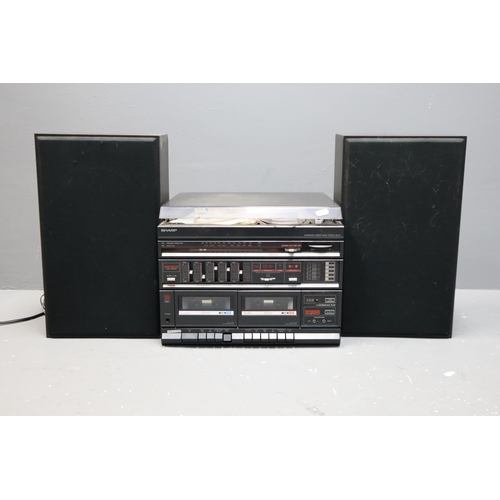 503 - SHARP Integrated Stereo Music System SG-44 with Pair of Speakers (Powers On When Tested)