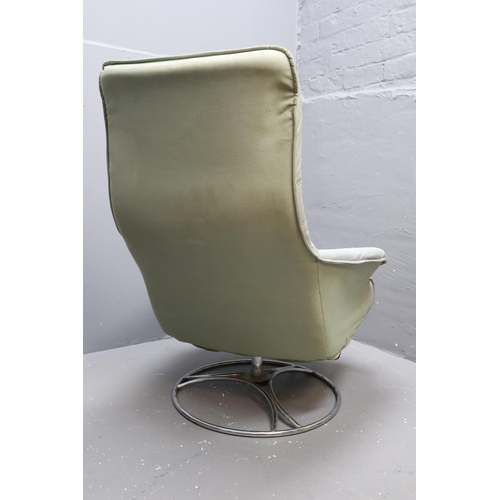 532 - Faux Leather Swivel Armchair Approx 40