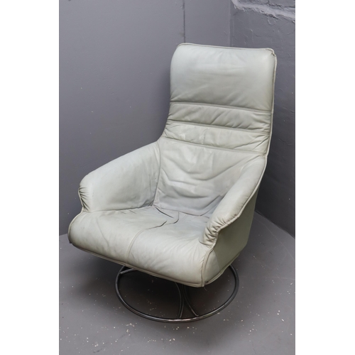 532 - Faux Leather Swivel Armchair Approx 40