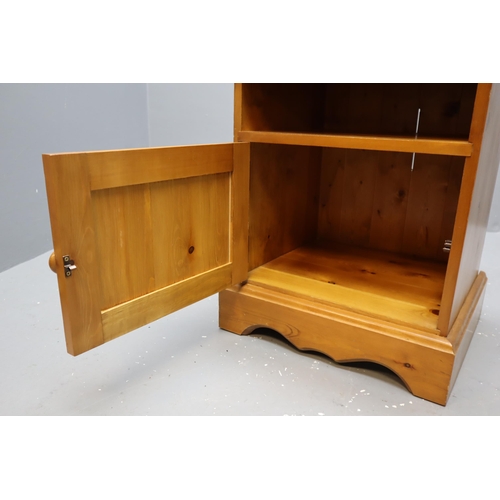 552 - One Cupboard Pine Bedside Unit approx 24