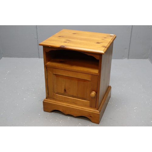 552 - One Cupboard Pine Bedside Unit approx 24