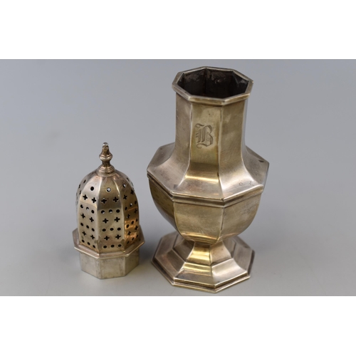 9 - Silver Hallmarked Sugar Shaker (14cm)