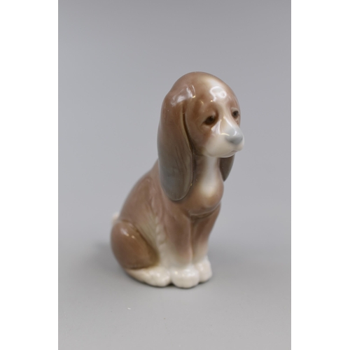 264 - LLadro ' Good Puppy ' ( Perrito Bueno ) Porcelain Figure, Model No 1289, Lovely Brown Sitting Puppy ... 