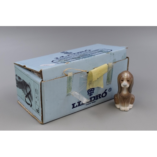 264 - LLadro ' Good Puppy ' ( Perrito Bueno ) Porcelain Figure, Model No 1289, Lovely Brown Sitting Puppy ... 