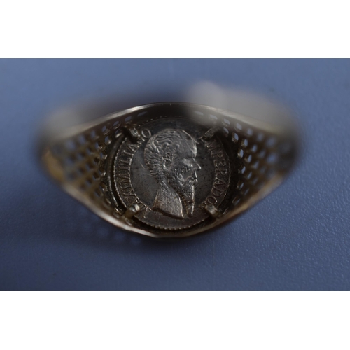 17 - Hallmarked 375 (9ct) Gold George and the Dragon Ring Complete with Presentation Box