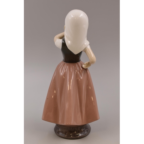 271 - NAO By LLadro Porcelain Figurne of 'Farmers Girl' Though Model Number Nor Official Title Is Known, a... 