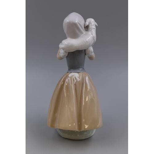 283 - NAO By LLadro 'Good Shepherdess' Porcelain Figurine Depicting Lady Carrying a Lamb Across her Should... 