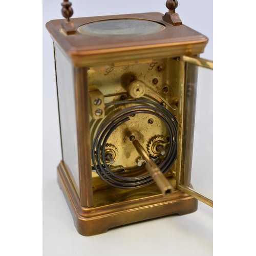 195 - Stunning Antique French Repeater Carriage Clock by Benetfink and Co London made in Paris In Solid Br... 