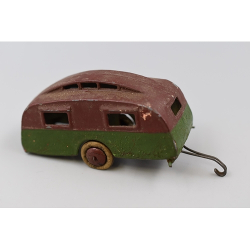 295 - Three Vintage Pre-War Metal Models to Include, Taylor & Barrett Trolley Bus, Dinky Caravan and D... 