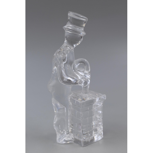 204 - Orrefors of Sweden Lead Crystal Chimney Sweep Figure