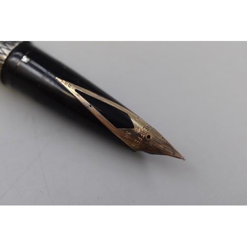 45 - Sheaffer Sterling Silver Fountain Pen with 14ct Gold Nib