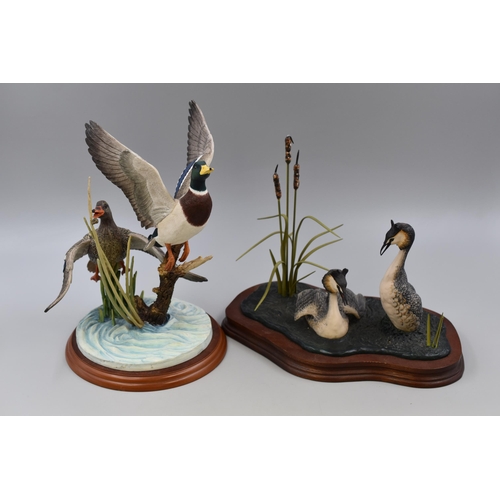 302 - Two Border Fine Arts Figurines to Include Game Birds Mallards A1391 and WW3 Courting Grebes (A/F) (1... 