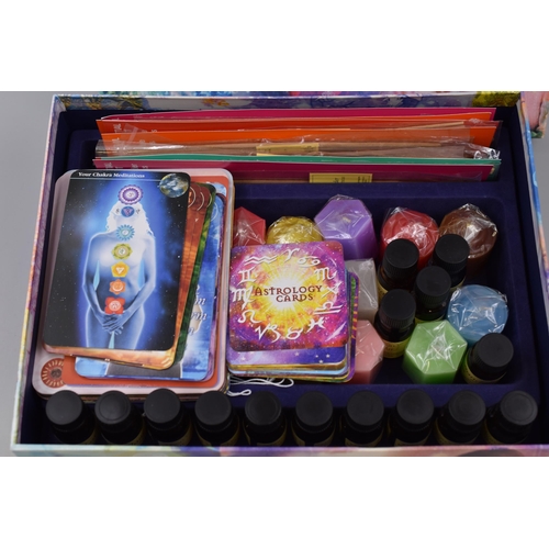 447 - A Homeopathy/Aromatherapy/Tarot Set, Complete. Includes Tarot Cards, Incense Sticks, Astrology Cards... 