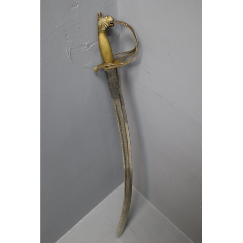 314 - An Antique Indian Cavalry Sword, Approx 37